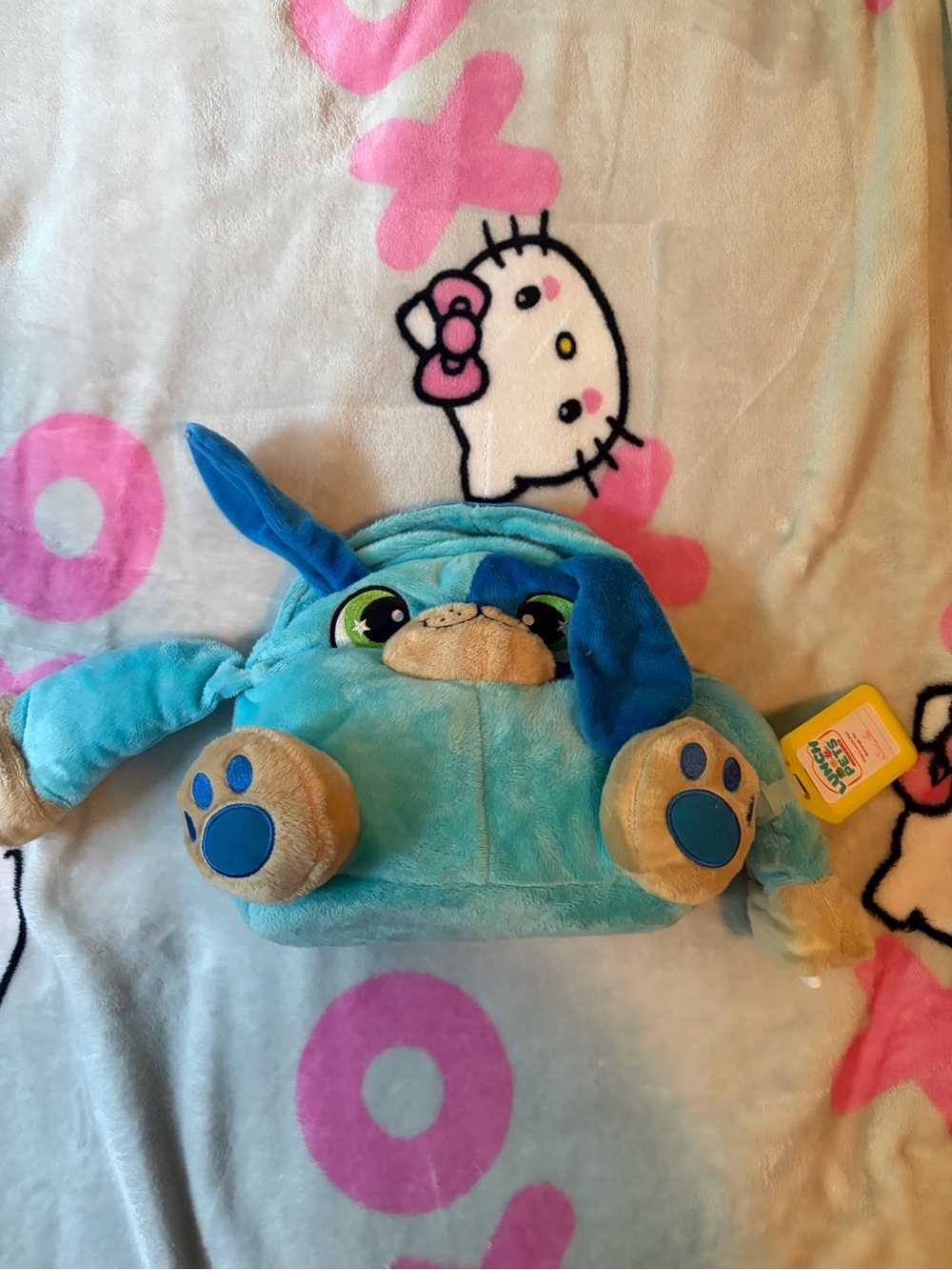 Kids / Children’s Lunch Pets Blue Dog Plush Lunch Box